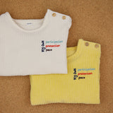 Langarmshirt mit Kinderrechte-Stickerei
