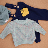 Mini-Herzen Strick-Pullover