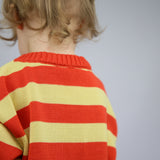 gestreifter Strick-Pullover